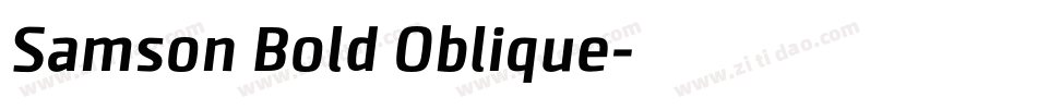Samson Bold Oblique字体转换